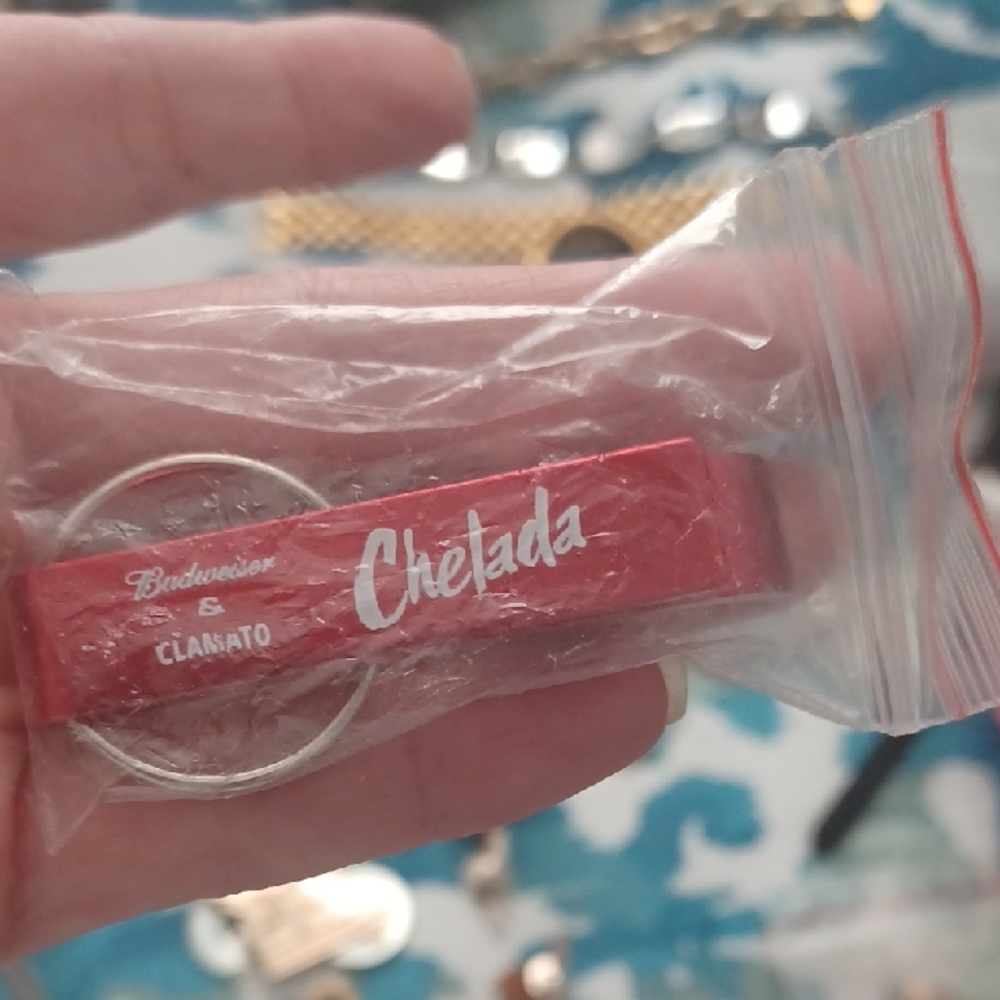 Budweiser Chelada Red Keyring